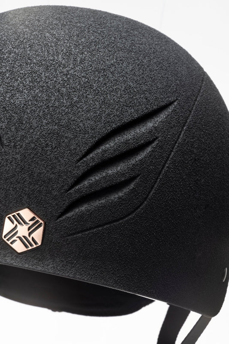 Charles Owen Phoenix Riding Hat - Black/Rose Gold-2