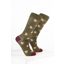 Rydale Men's Bamboo Bird Ankle Socks Pack of 10 - Flying Pheasant Dark Olive