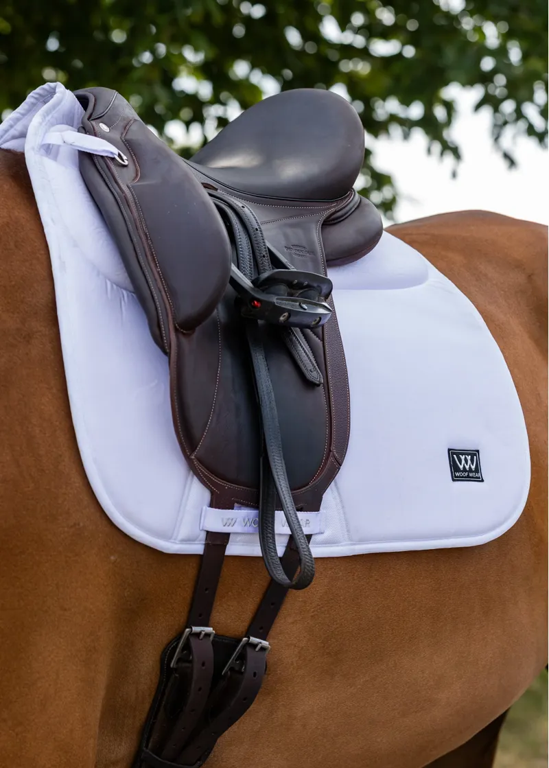 Woof Wear Elite Comfort Plus Dressage Saddlepad - White-3