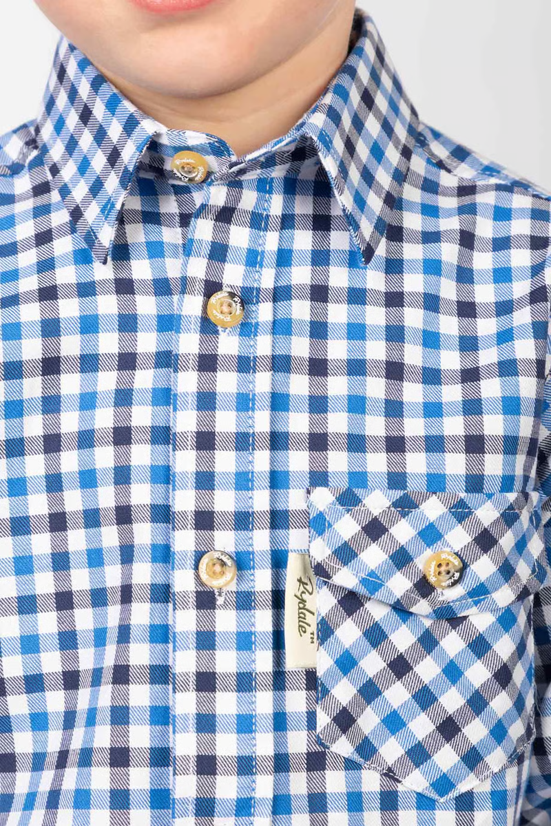 Rydale Boys Country Check Shirts - Richmond Navy/Blue-3