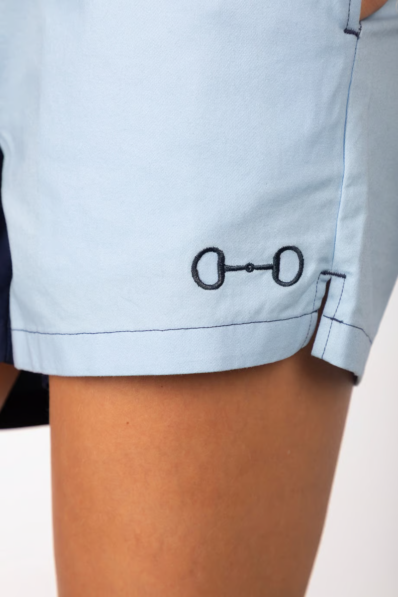 Rydale Kirby Ladies Snaffle Cotton Shorts - Navy/Soft Blue-5