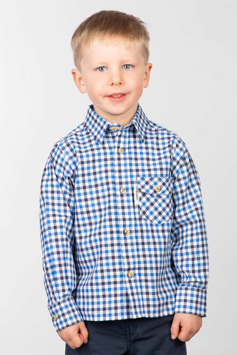 Rydale Boys Country Check Shirts - Richmond Navy/Blue