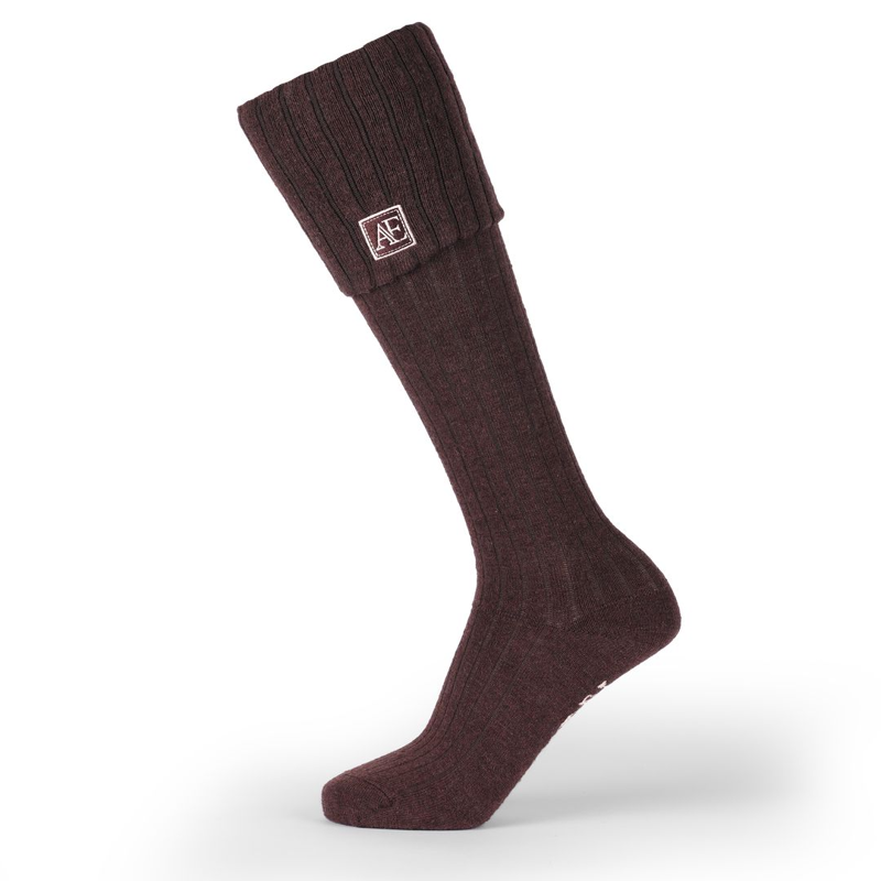 Shires Aubrion Equestrian Knit Boot Socks - Espresso