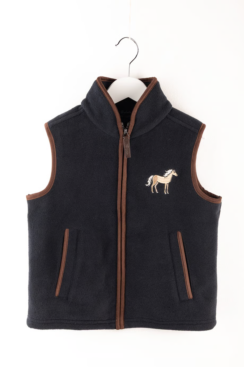 Rydale Huggate Kid's Mini Fleece Waistcoat - Horse Ink