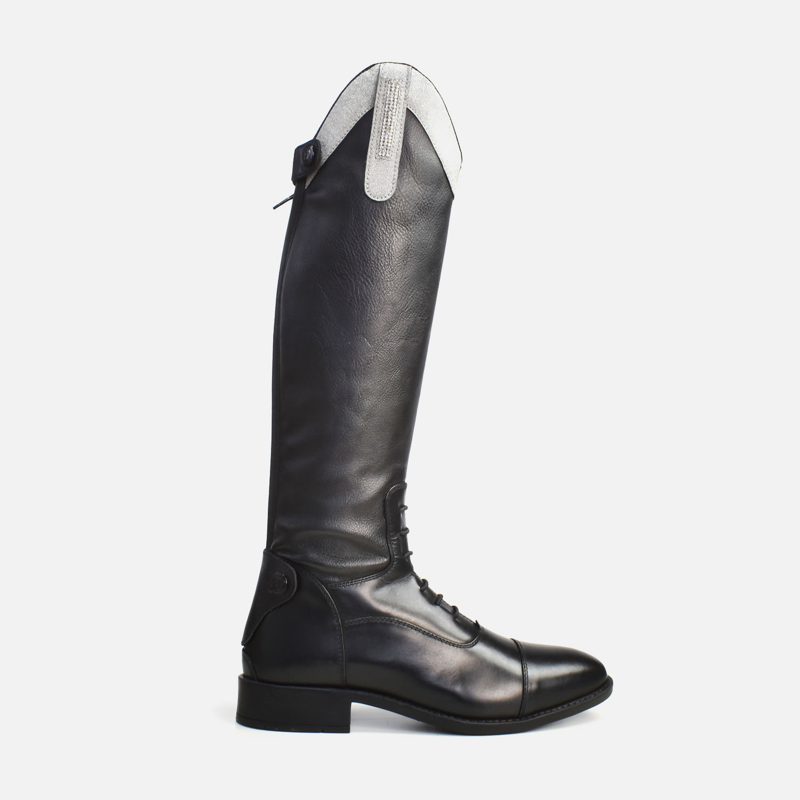 Brogini KB44 Como Piccino Childrens Riding Boots - Black/Silver