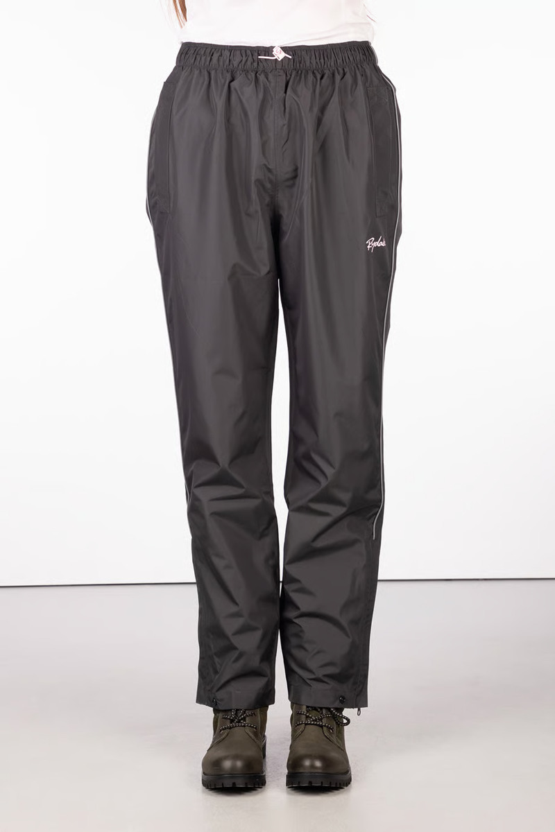 Rydale Ladies Waterproof Overtrousers - Dark Grey/Silver-2