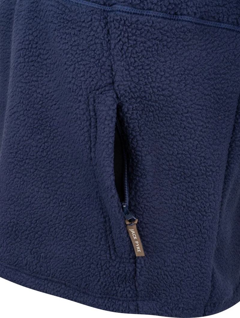 Jack Pyke Half Zip Sherpa Fleece Pullover - Navy-5