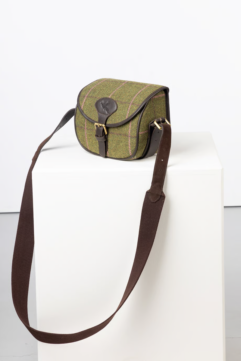 Rydale Tweed Danby Cartridge Bag - Dark Green-2