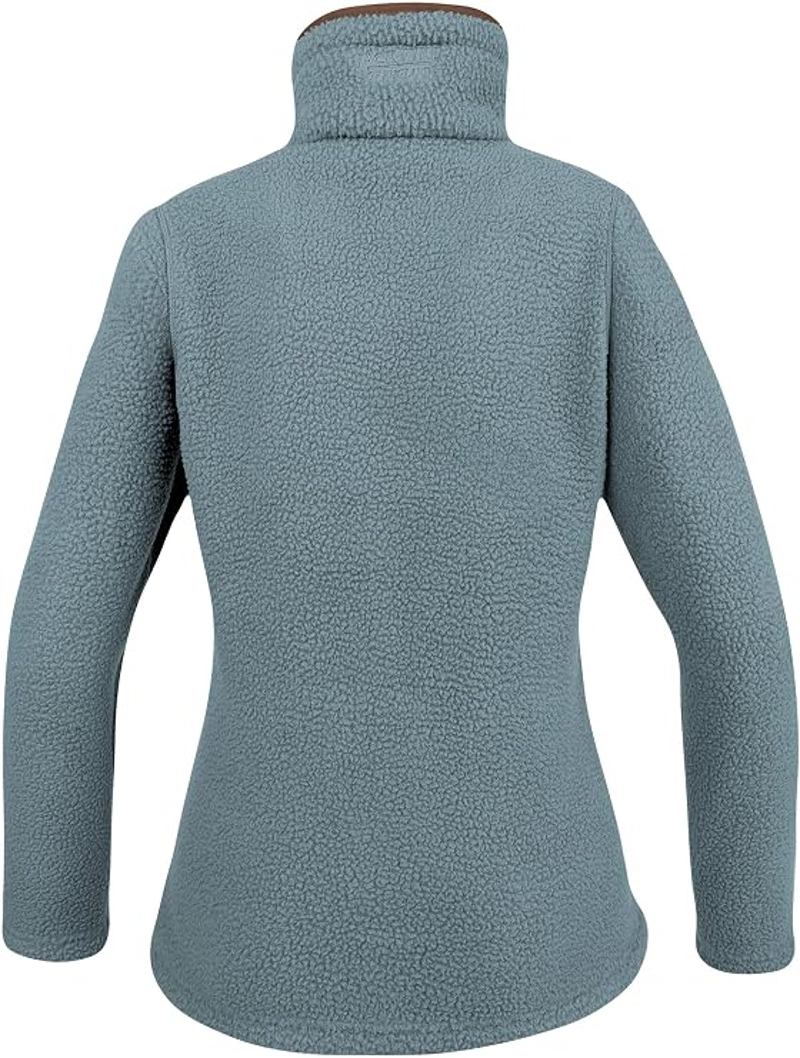 Jack Pyke Ladies Half Zip Sherpa Fleece Pullover - Ice Blue-3