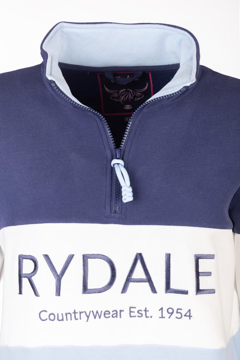 Rydale Ladies Byland Sweatshirt - Rydale Soft Blue/White/Denim-7