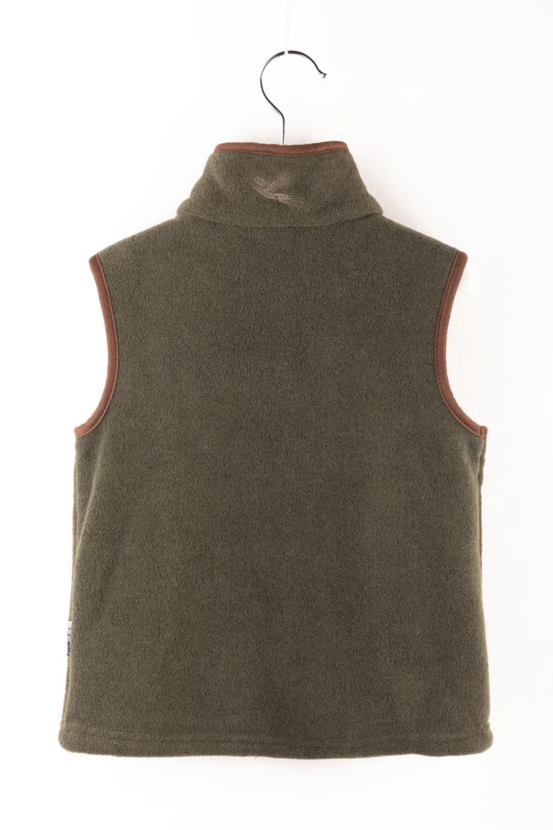 Rydale Huggate Kid's Mini Fleece Waistcoat - Khaki Champion Bull-1