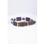 Rydale Polo Belt Dog Collar - Brown/Navy/Sorbet