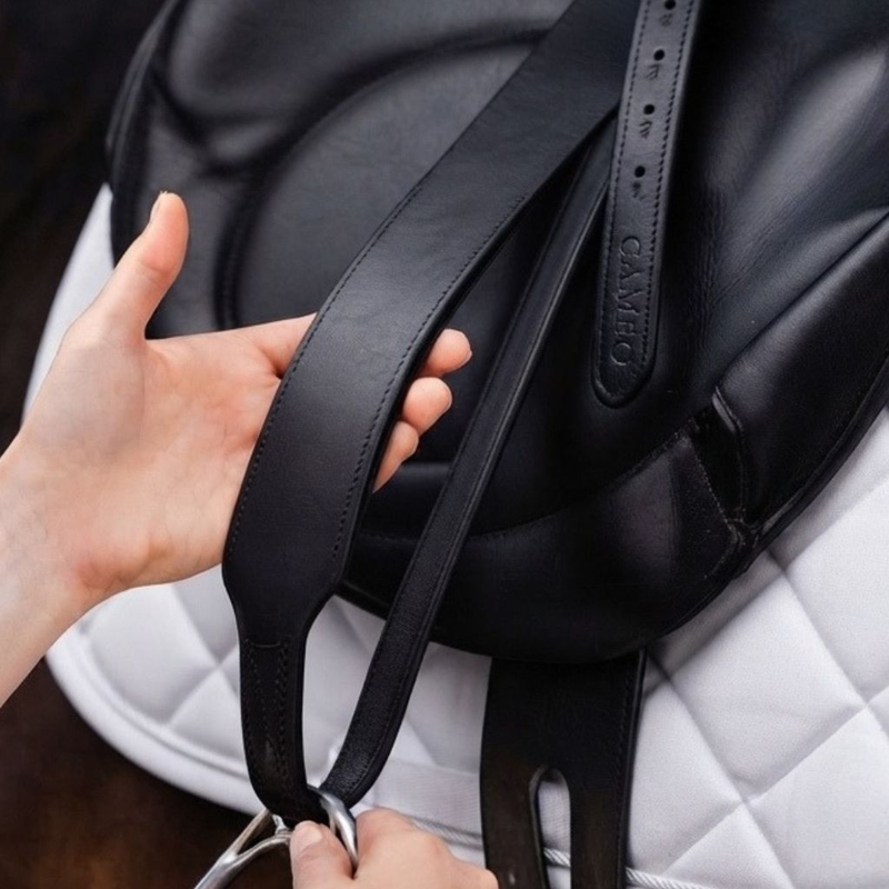 Cameo ComfortPro Balance Stirrup Leathers - Black-2