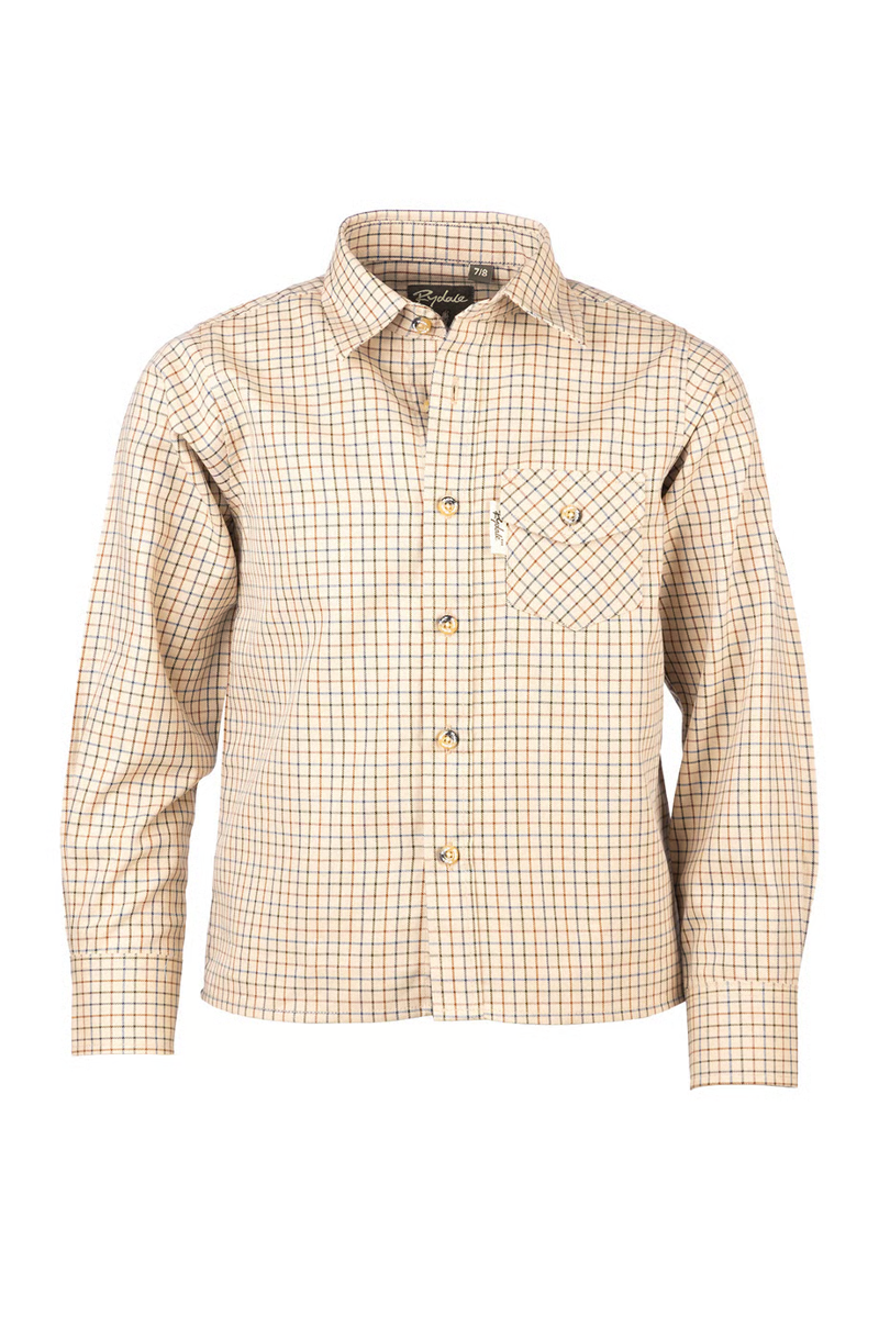 Rydale Boys Country Check Shirts - Poacher Beige-2