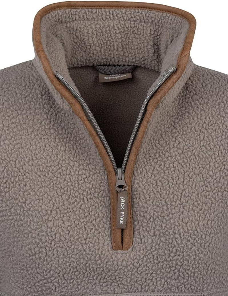 Jack Pyke Ladies Half Zip Sherpa Fleece Pullover - Shiitake-5