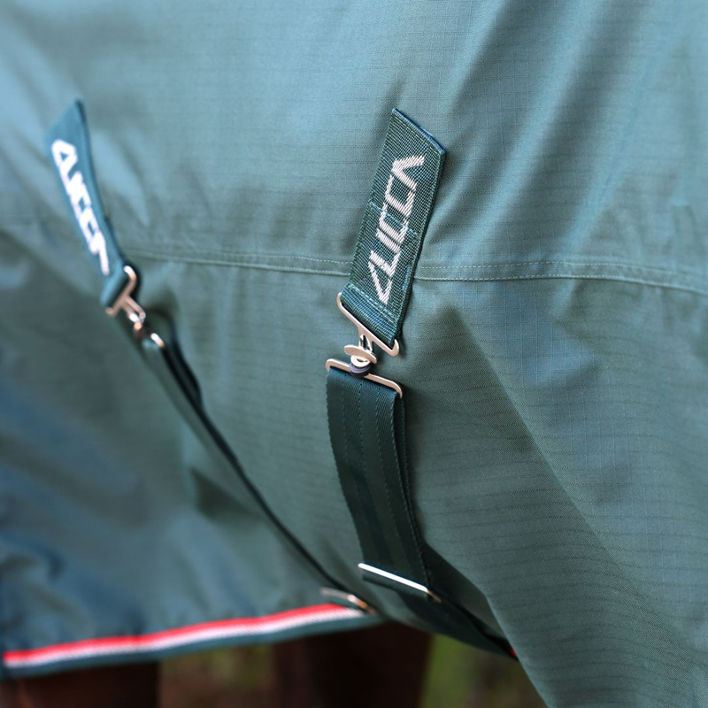 LUCCA 50g Lightweight Combo Turnout Rug - Green-5