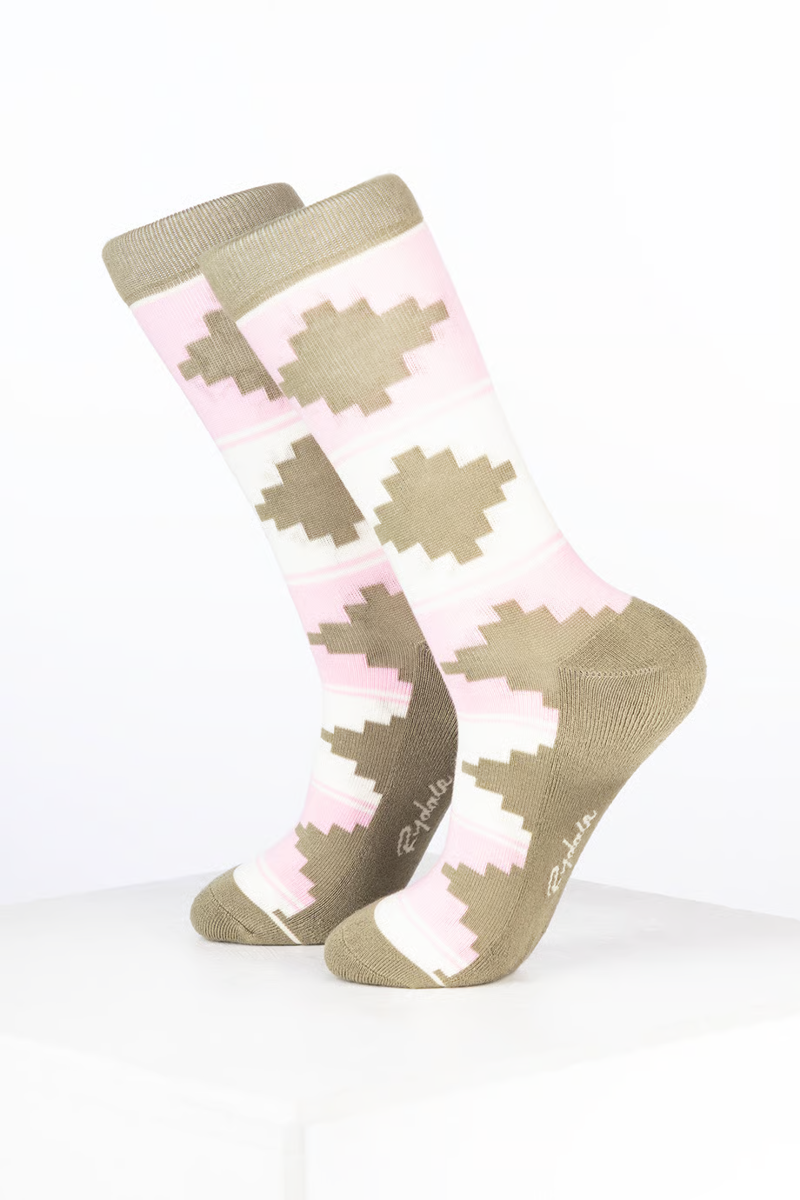 Rydale Womens Bamboo Rich Polo Belt Ankle Socks Pack of Ten - Polo Cream/Soft Pink/Light Olive-1