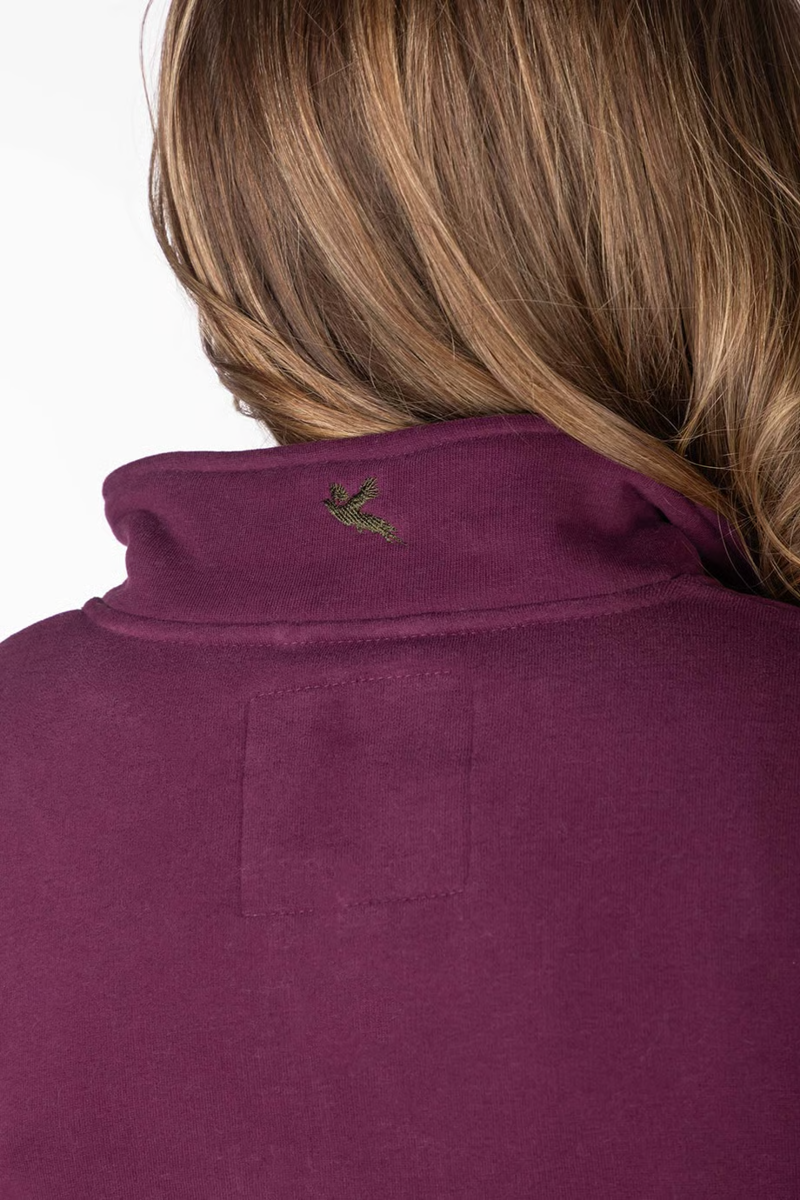Rydale Ladies Byland Sweatshirt - Cow Olive/Sorbet/Berry-4