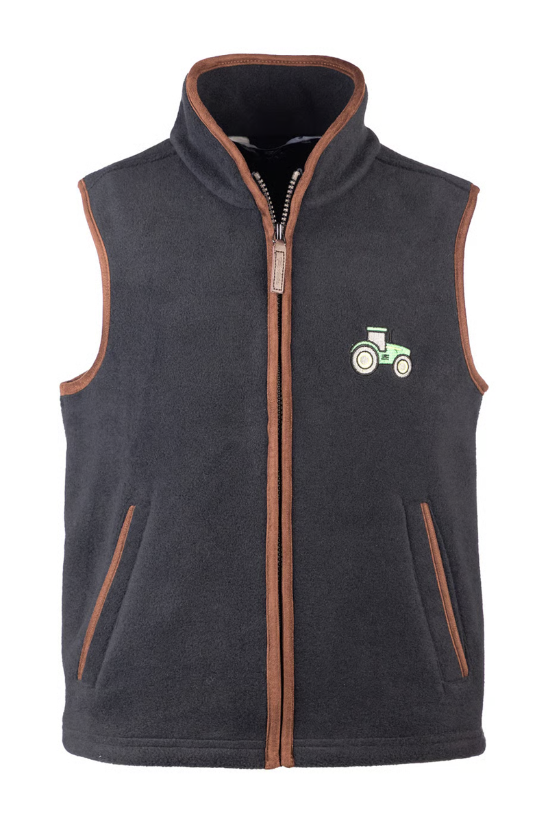 Rydale Junior Huggate Fleece Waistcoat - Tractor Ink/Green