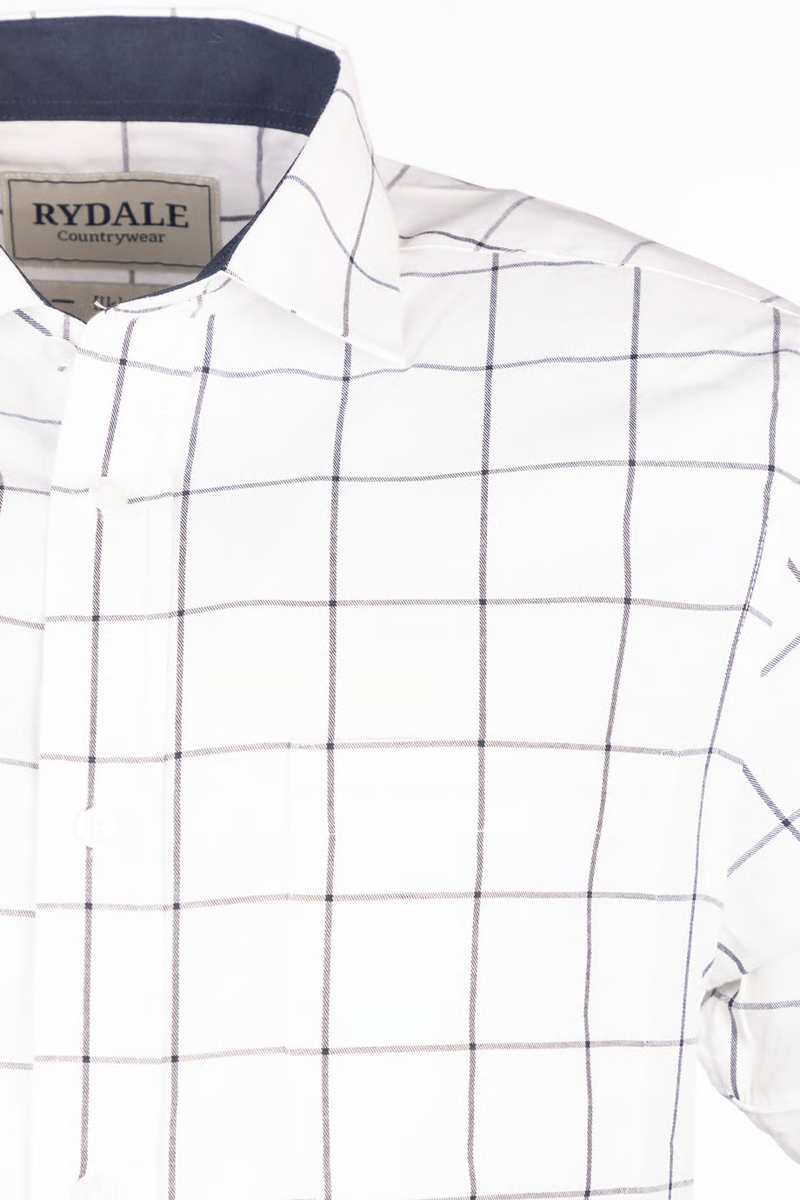 Rydale Men's Short Sleeve Country Shirt - Ilkley Dark Navy-2