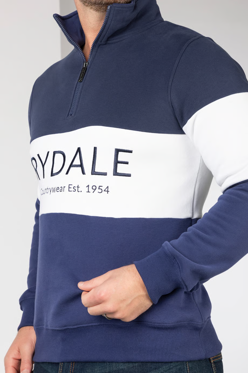 Rydale Men's Byland Sweatshirt - Rydale Navy/White/Denim-6