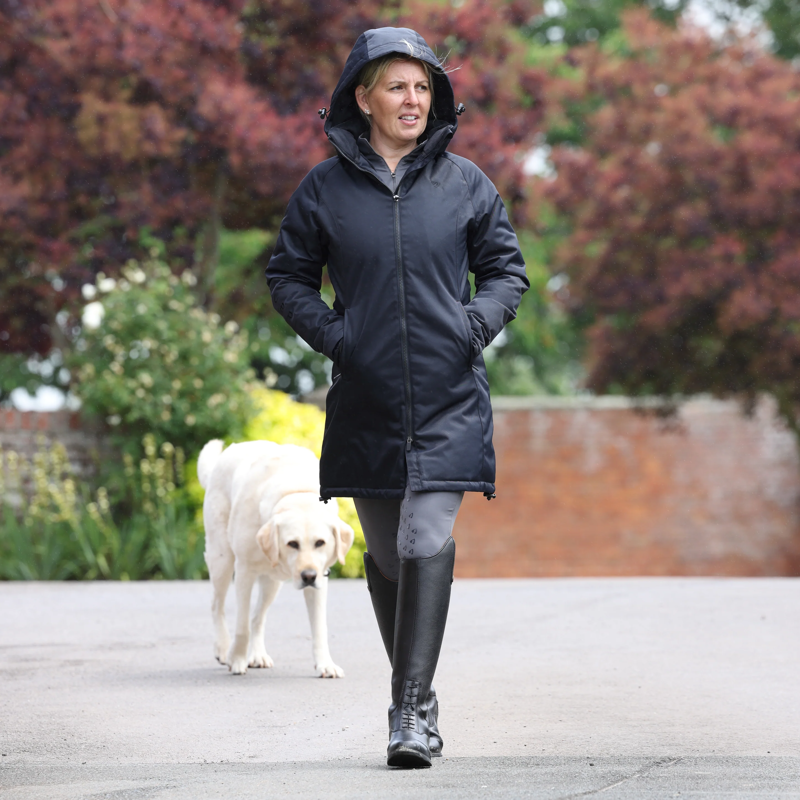 Shires Aubrion Eltar Mid Length Waterproof Coat - Black-1