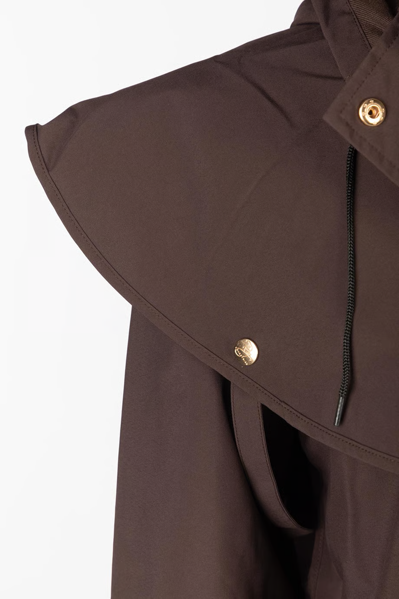 Rydale Ladies Bramham Full Length Coat - Dark Brown-2