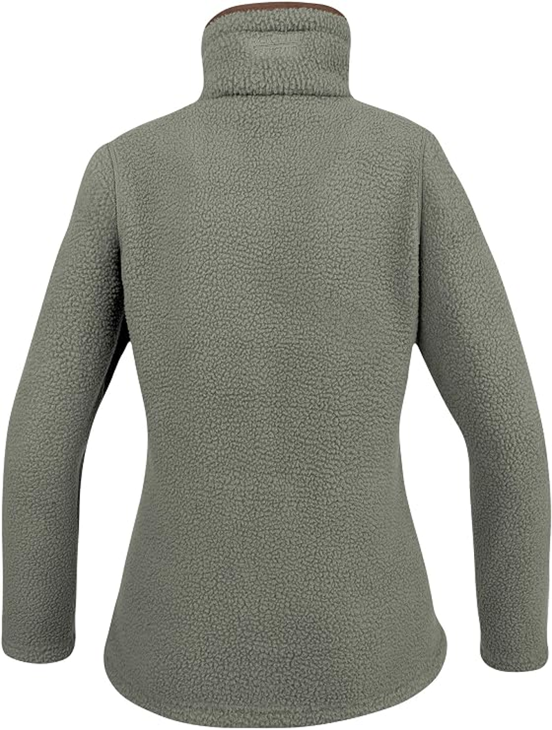 Jack Pyke Ladies Half Zip Sherpa Fleece Pullover - Sage-3
