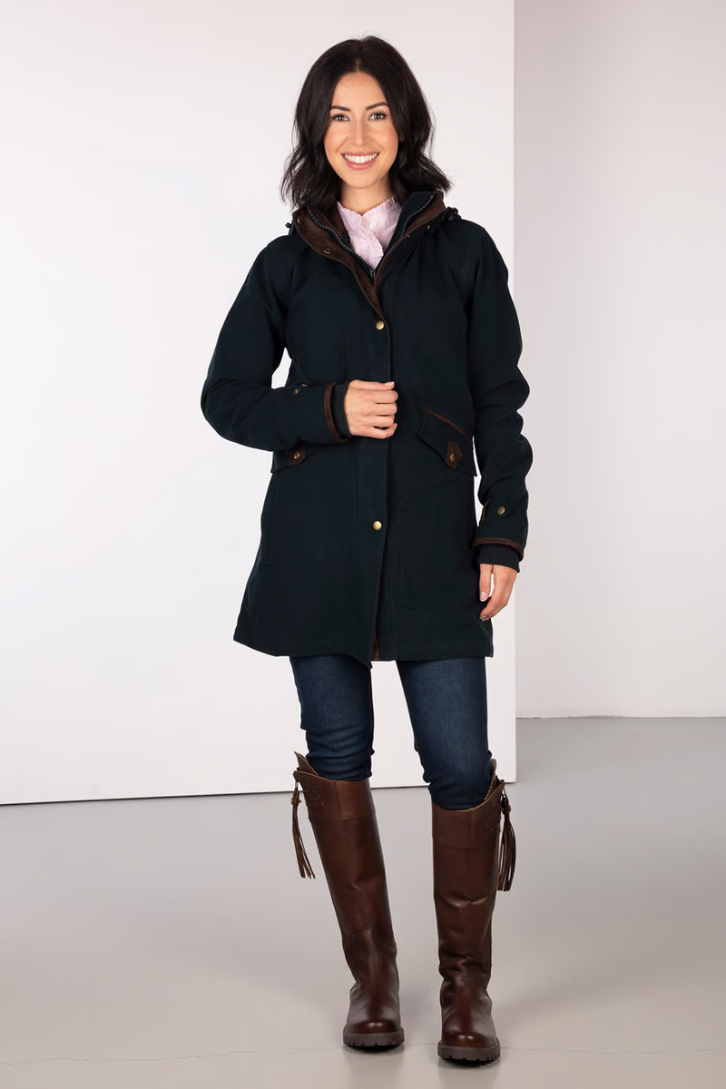Rydale Ladies 3/4 Length Coat Danby - Navy-4