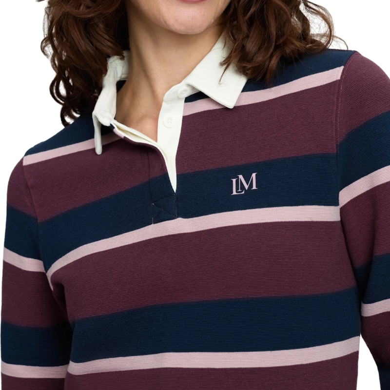 LeMieux Sloane Stripe Rugby Shirt - Bramble-5