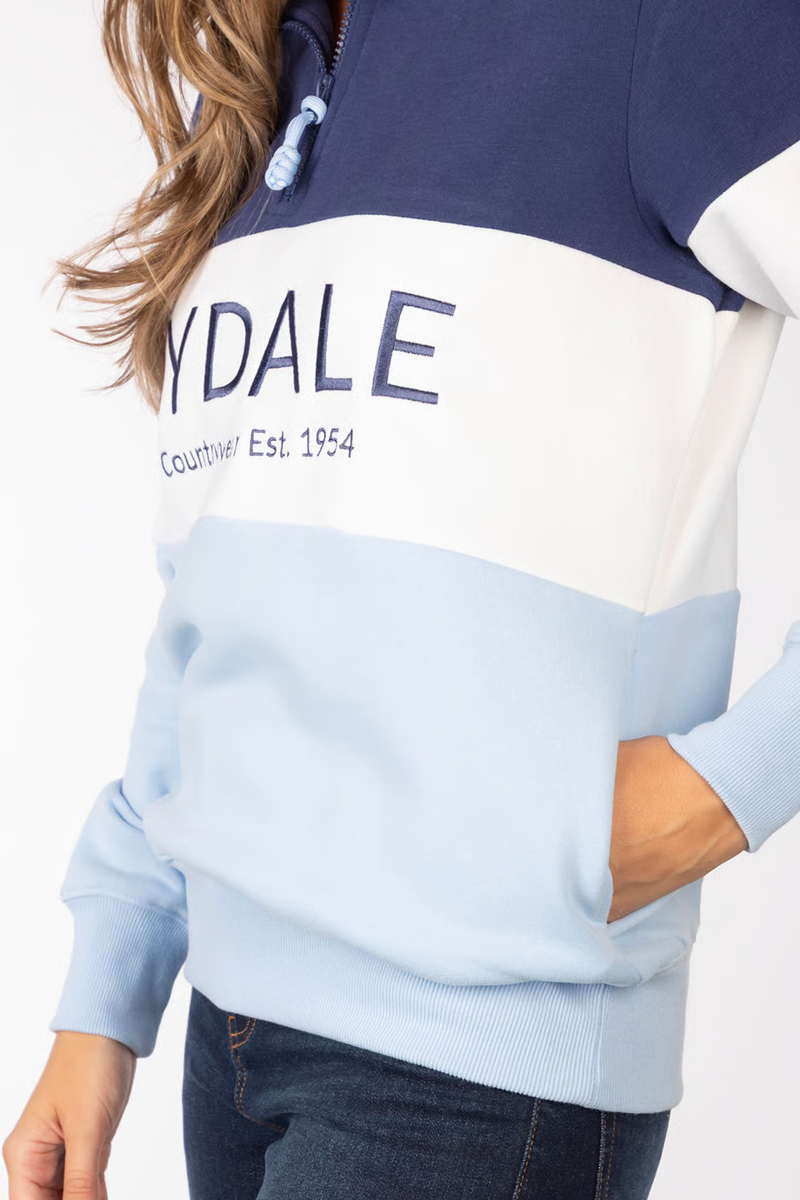Rydale Ladies Byland Sweatshirt - Rydale Soft Blue/White/Denim-3