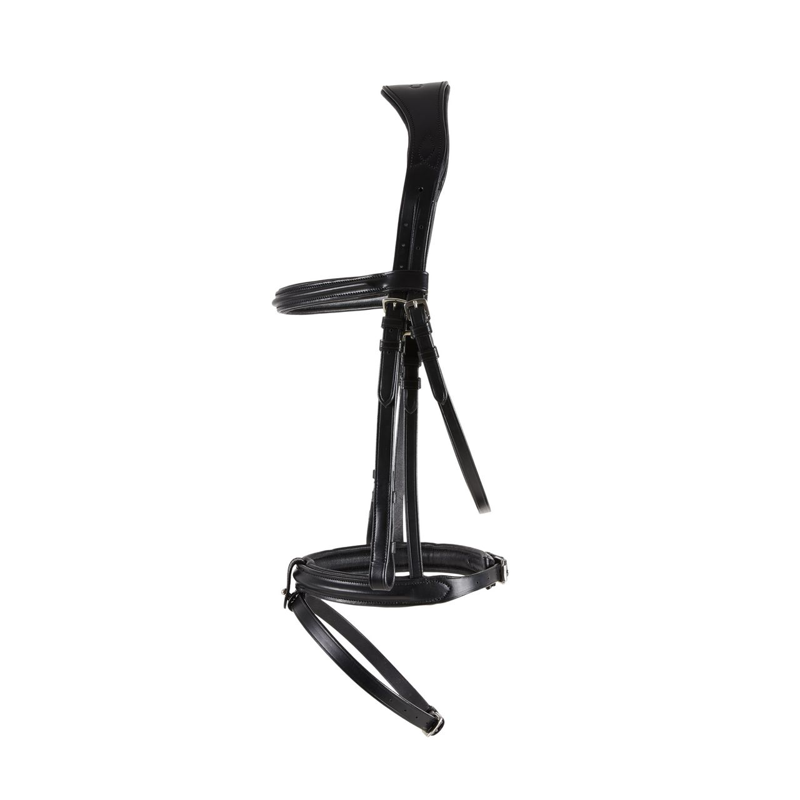 Cameo ComfortPro Flash Bridle with Rubber Grip Reins - Black