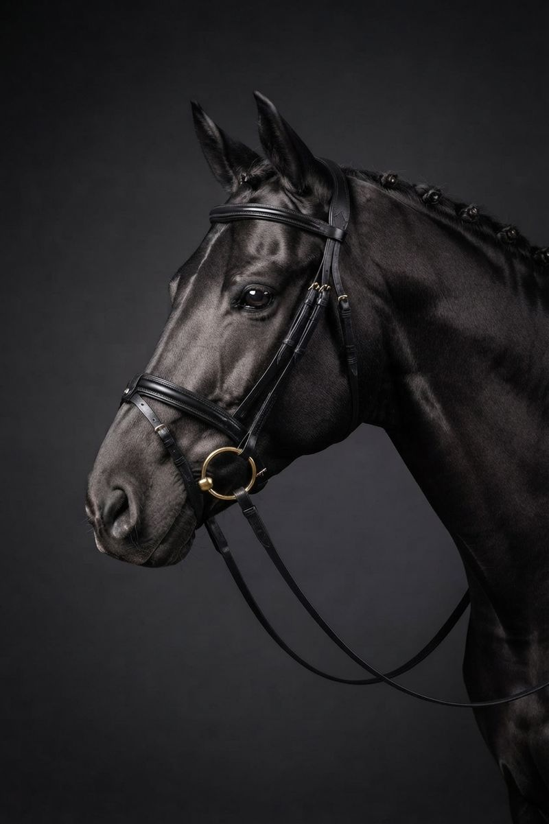 Cameo ComfortPro Flash Bridle with Rubber Grip Reins - Black-2