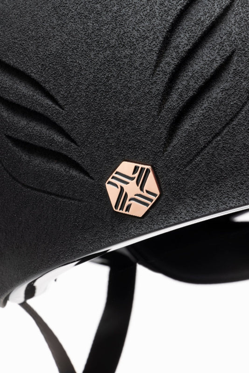 Charles Owen Phoenix Riding Hat with Mips - Black/Rose Gold-4