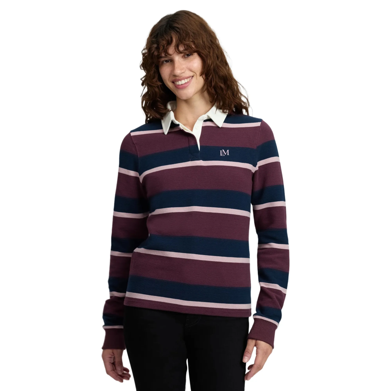 LeMieux Sloane Stripe Rugby Shirt - Bramble-1