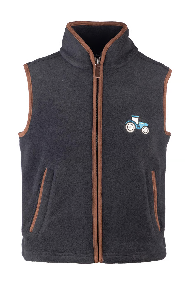 Rydale Junior Huggate Fleece Waistcoat - Tractor Ink/Blue