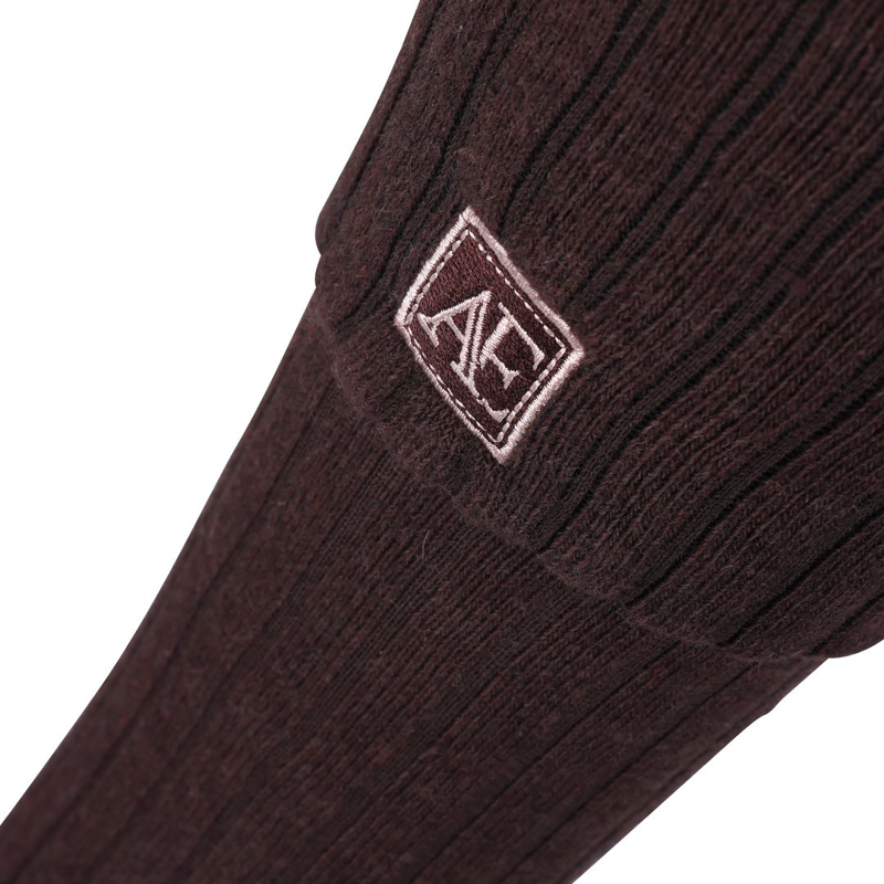 Shires Aubrion Equestrian Knit Boot Socks - Espresso-1