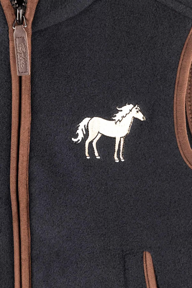 Rydale Huggate Kid's Mini Fleece Waistcoat - Horse Ink-2