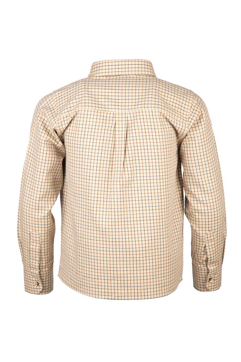 Rydale Boys Country Check Shirts - Poacher Beige-3