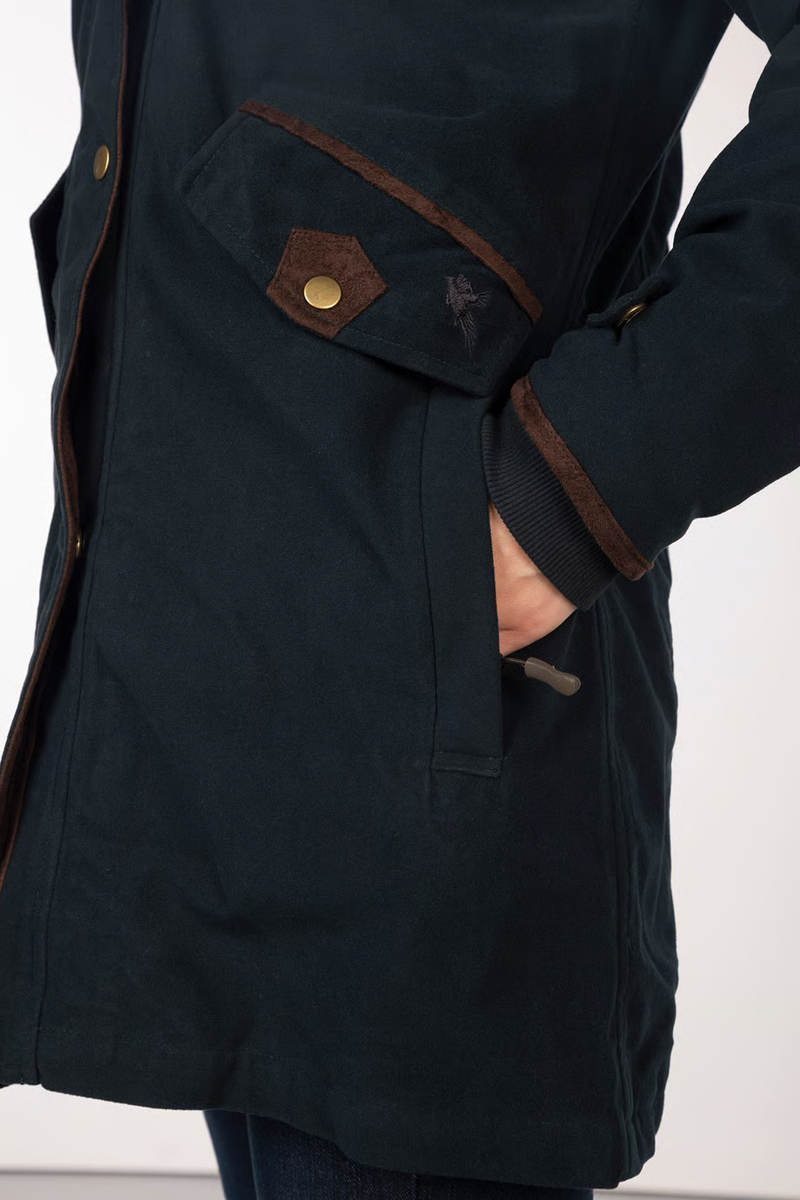 Rydale Ladies 3/4 Length Coat Danby - Navy-5