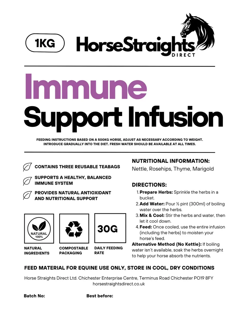 Horse Straights Direct Immune Support Infusion - 1kg-2