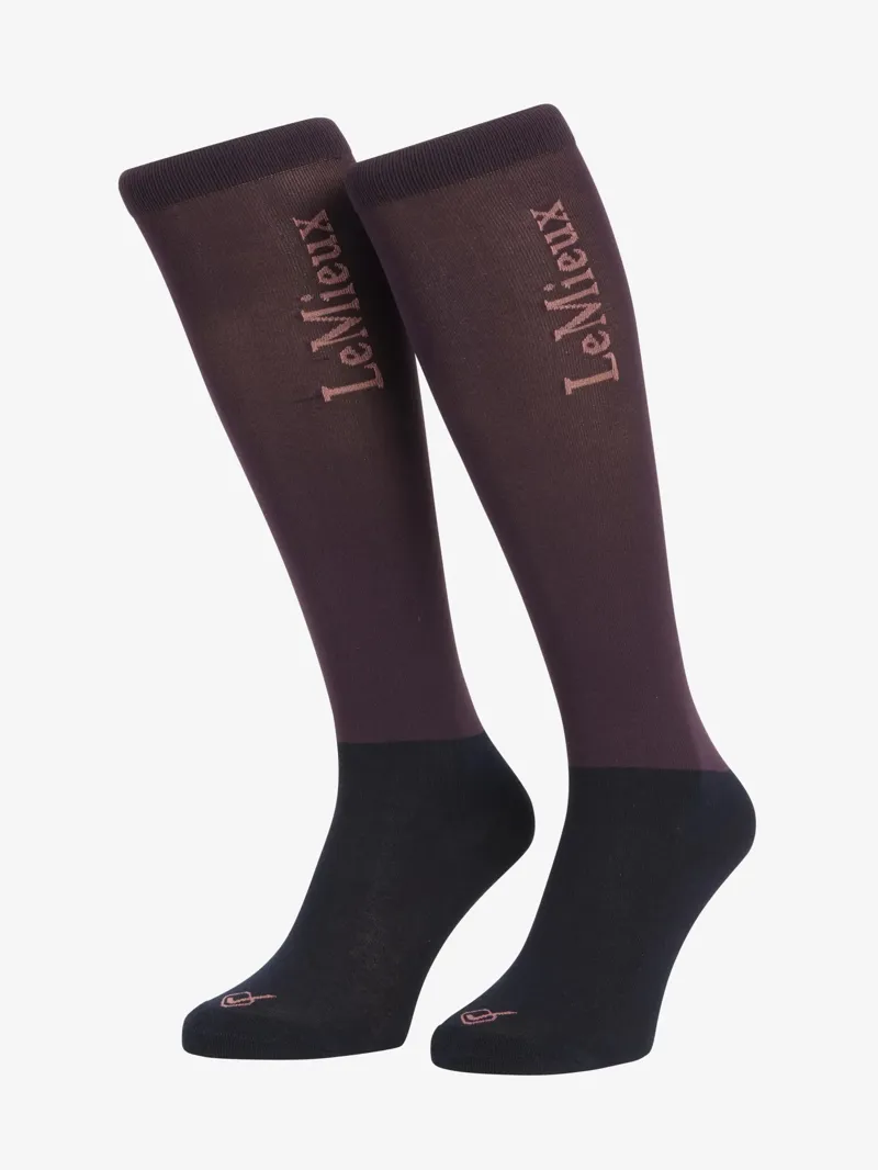 LeMieux Competition Socks 2 Pack - Damson