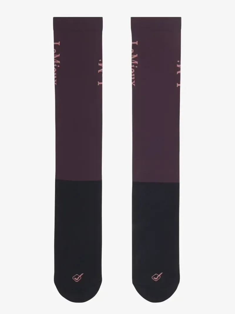 LeMieux Competition Socks 2 Pack - Damson-1