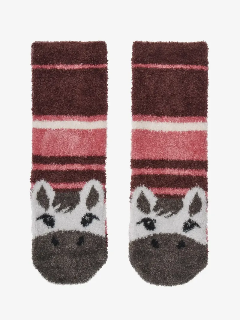 LeMieux Mini Fluffy Character Socks - Andalusian Pony-1