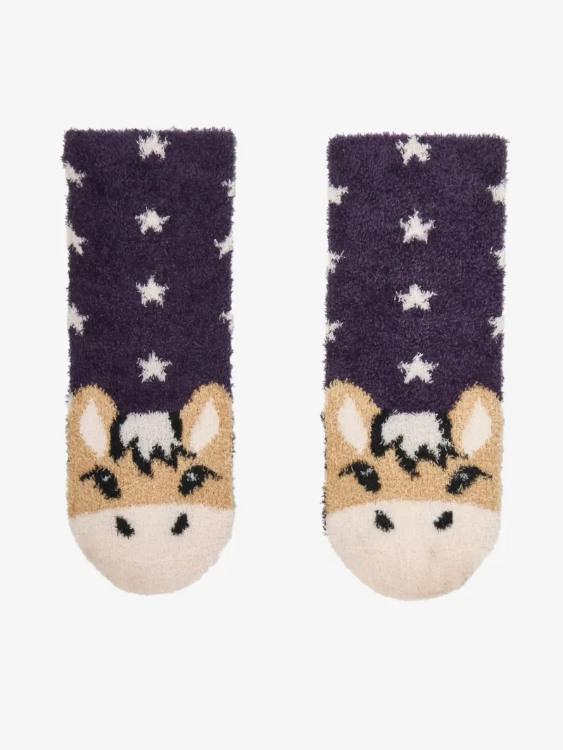 LeMieux Mini Fluffy Character Socks - Juniper-1