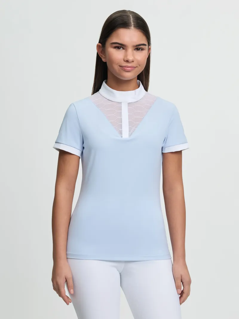 LeMieux Young Rider Eva Short Sleeve Show Shirt - Mist