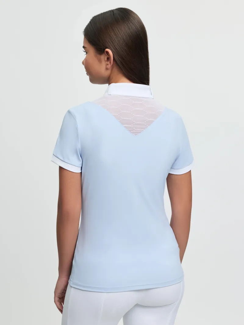 LeMieux Young Rider Eva Short Sleeve Show Shirt - Mist-1