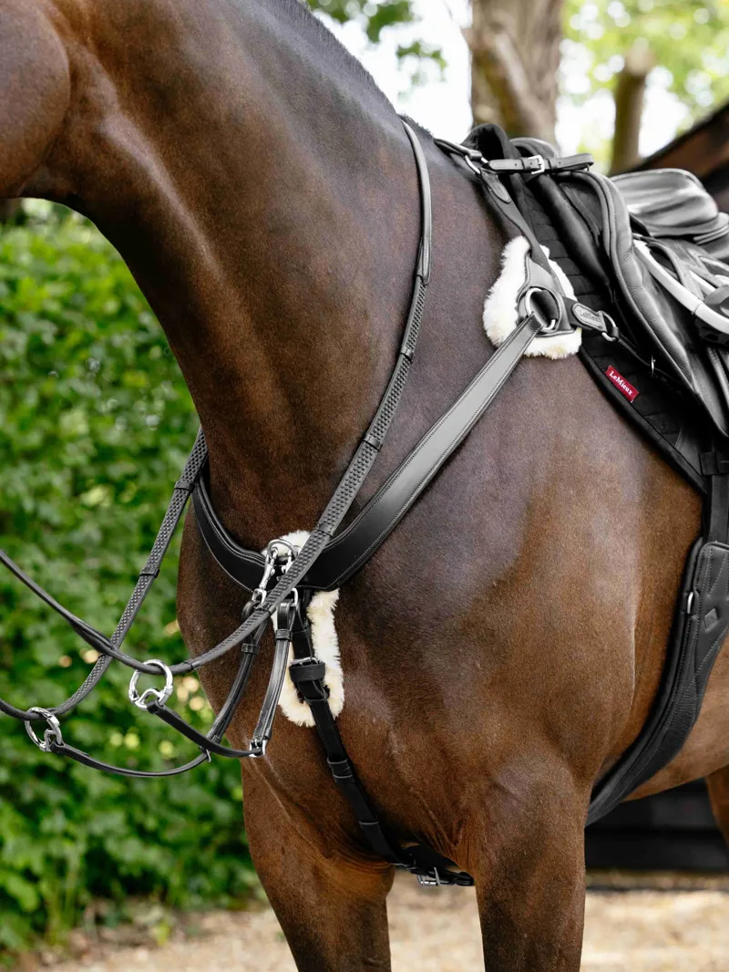 LeMieux Kudos 5 Point Bridge Breastplate - Black-1