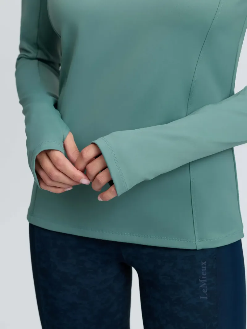 LeMieux Heidi Hooded Mid Layer - Aloe-5