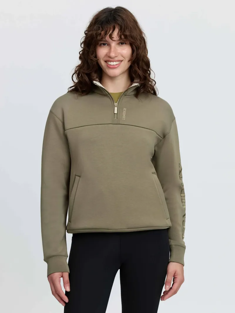 LeMieux Scarlet Quarter Zip Sweat - Willow Green